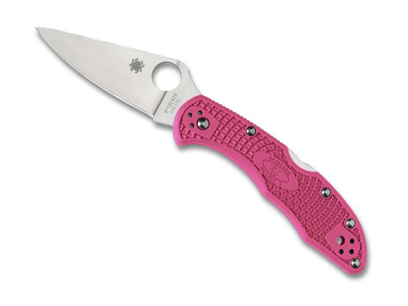 Couteau Spyderco Delica 4 - manche 11 cm rose