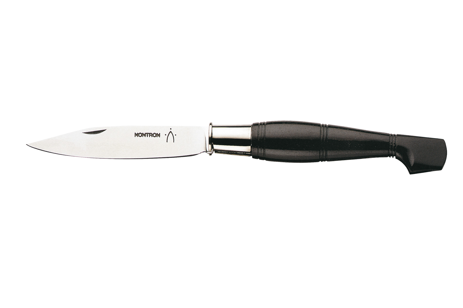 Couteau Nontron n°25 - manche sabot 12 cm ébène